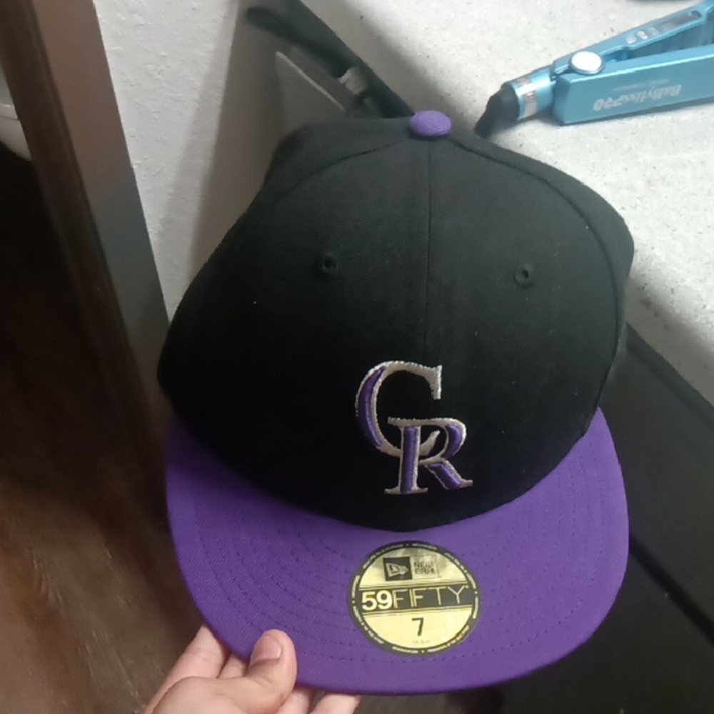New Era Black and Purple 59FIFTY Fitted Hat